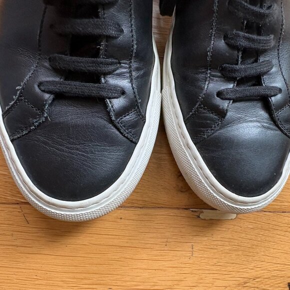 Woman By Common Projects Original Achilles Low Leather Sneakers, Size 37 - Picture 6 of 15